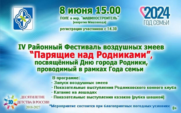 В Родниках пройдет фестиваль воздушных змеев